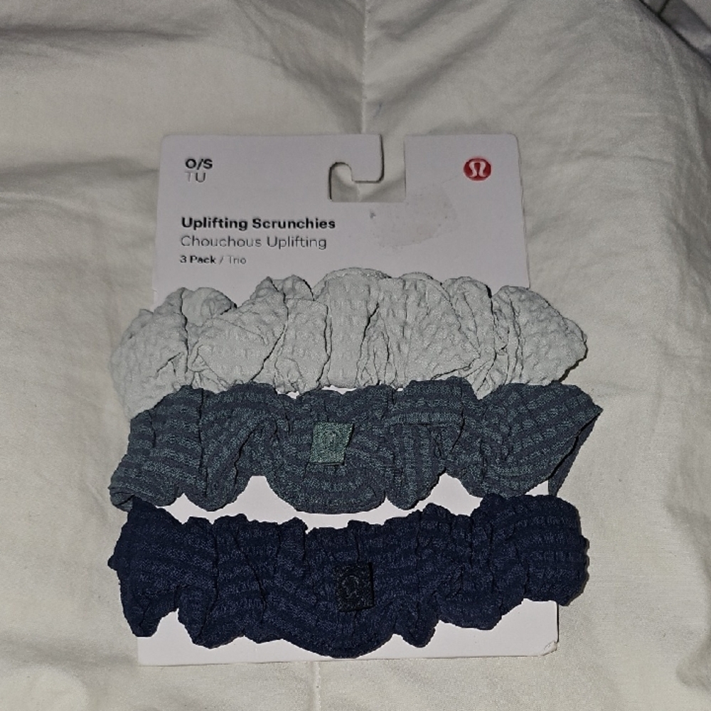 Lululemon Uplifting Scrunchies, 3pack! Rare! SMCL/SMEY/SMPO!